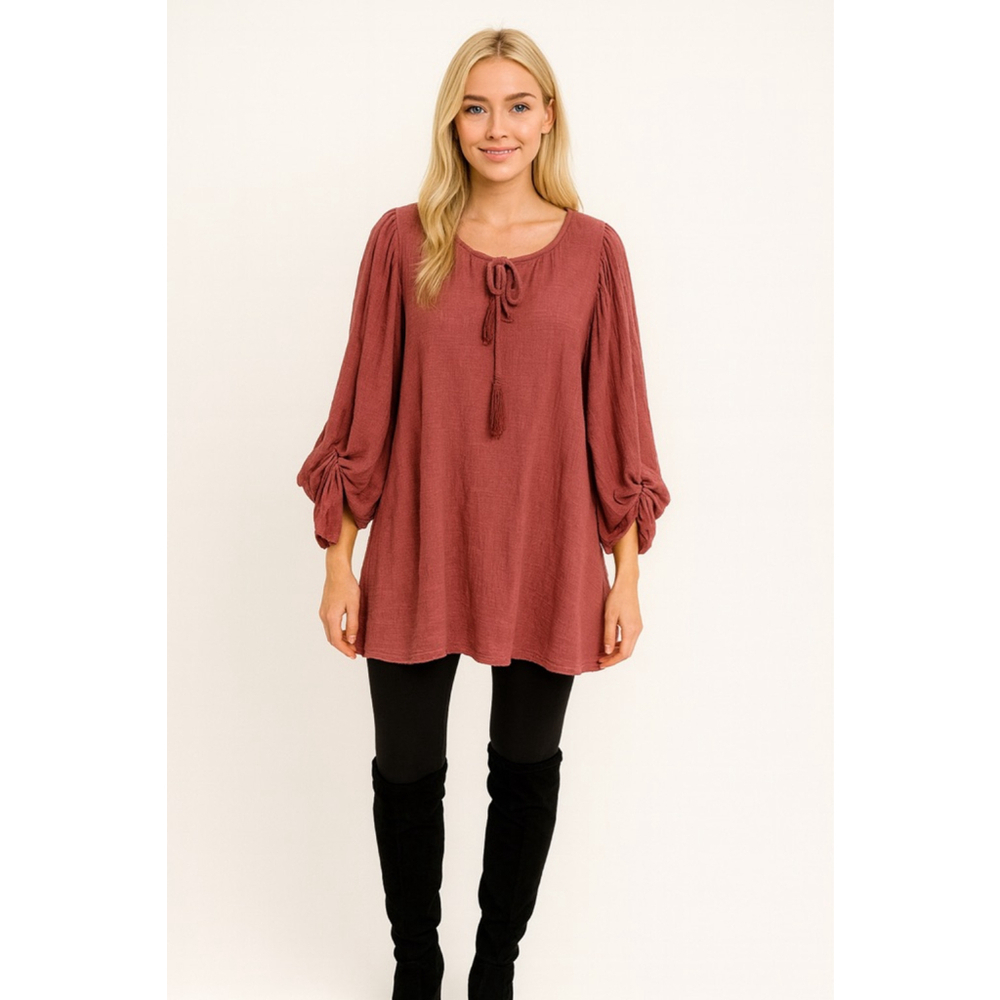 Women's Unbranded Rust Tunic Top S